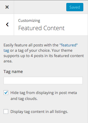 Featured Content in the WordPress Customizer